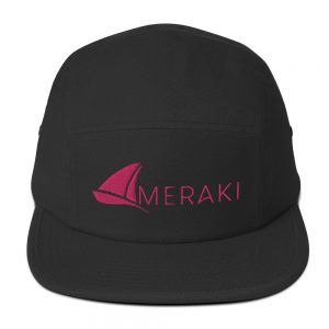 Meraki Five Panel Cap – Pink Thread